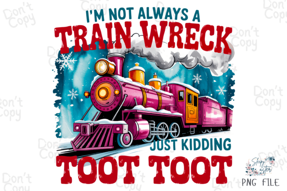 Download Retro Holiday Humor Train Wreck Xmas PNG - Retro holiday Collection