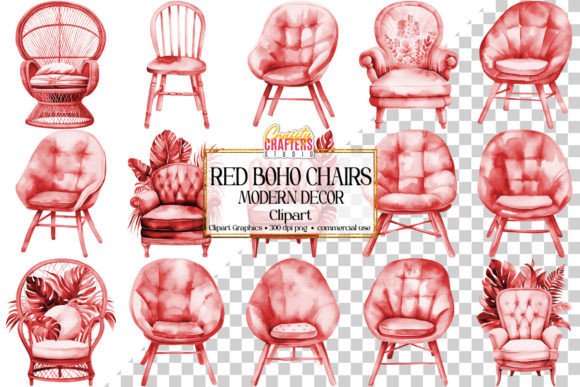 Download Red Boho Chic Chair Decor PNG Clipart - Boho chic Collection