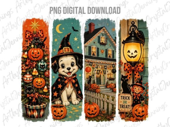 Download Retro Holiday Halloween Brushstroke PNG - Retro holiday Collection