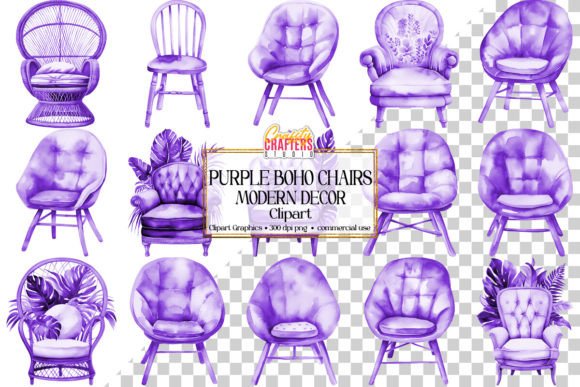 Download Purple Boho Chic Chair Decor PNG Clipart - Boho chic Collection