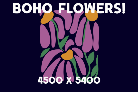 Download Boho Retro Flowers - Retro flowers Collection