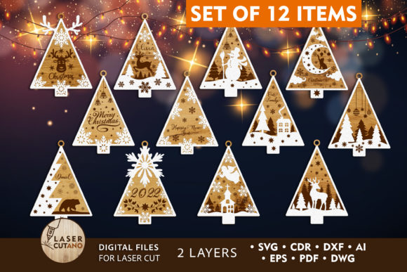 Download CHRISTMAS TREES Bundle for Any DIY Craft - Diy Collection