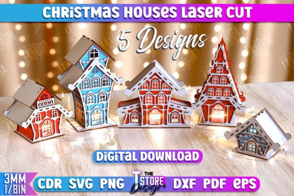 Download Christmas Houses Bundle | DIY | New Year - Diy Collection