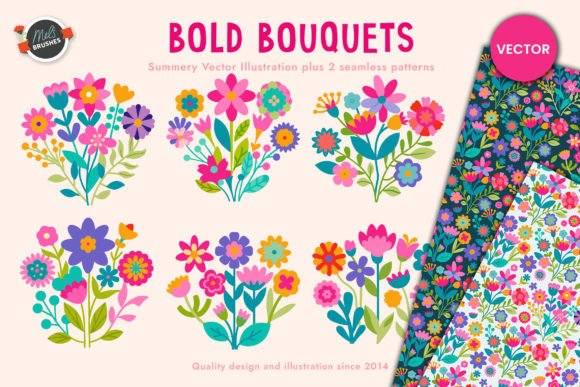 Download Bold Bouquets Vectors - Old Collection